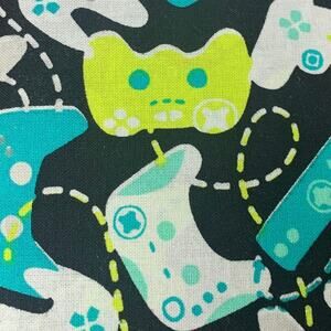 1 YD New Emma & Mila 36 X 44 Video Game Controller Gamer Quilting Cotton Fabric